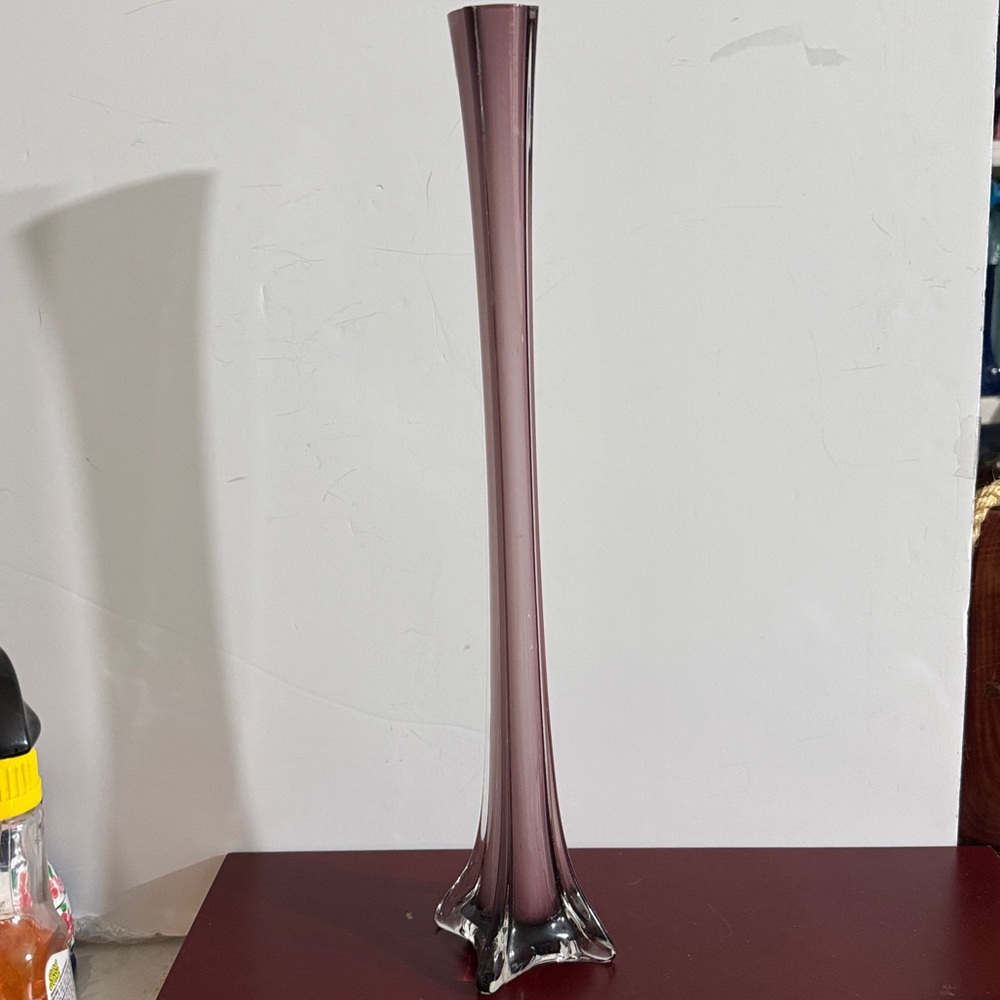 Eiffel tower vase 15.5” inch high decorative vase purple ( wine color ) - Picture 3 of 6